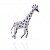картинка Брошь жирафик с цирконами