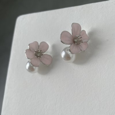 картинка Серьги "Розовый цветок"