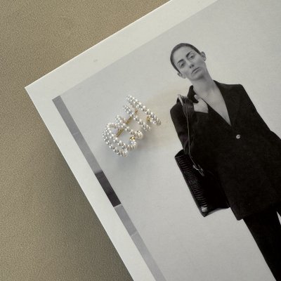 картинка Серьга-каффа "Жемчужинка"