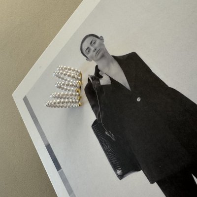 картинка Серьга-каффа "Жемчужинка"