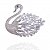 картинка Брошь лебедь с кристаллами