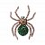 картинка Брошь "Золотой паук" со вставкой из зеленых камней