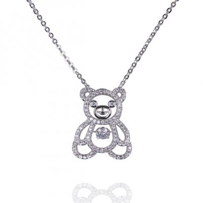 картинка Подвеска медвежонок с кристаллом Swarovski